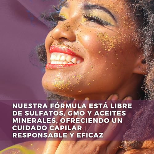 Kerargan - Cuidado Diario Disciplinante Sin Aclarado con Aceite de Argán para Cabello Indisciplinado, Seco y Rizado - Nutritivo, Anti-Frizz, Desenredante - Sin Sulfatos, GMO, Aceite Mineral - 350ml - imagen 5