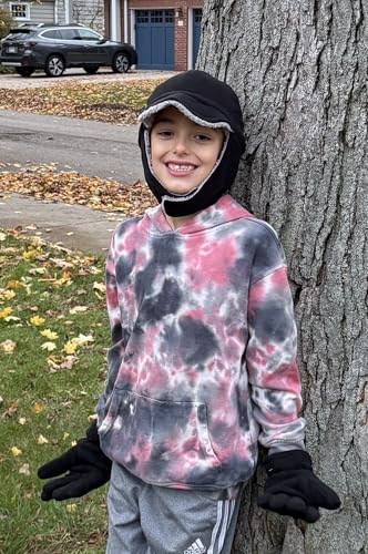 N'Ice Caps Boys Kids Hat Gloves Winter Set Fleece Brim Warm Sherpa Lined2