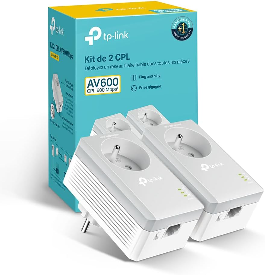 TP-LINK 500Mbps Nano Powerline Ethernet Adapter Kit HomePlug AV Twin Pack