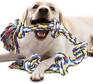 VIEWLON XL Dog Rope Toys for Strong Large Dogs, Durable Dog Chew Toy 5 Knots Rope for Aggressive Chewers/Tug of War, XXL 36inch Interactive Rope Chew Toys for Large Medium Dog Breeds Teeth Cleaning