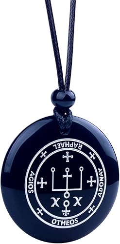 Miniatura 3 de Colgante de arcángel Rafael - Collar de protección - Medalla milagrosa para hombres y mujeres - Medallones de piedras preciosas genuinas - Amuleto