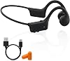 Bone Conduction Headphones Bluetooth, Open Ear Headphones Wireless with Mic, IP55 Waterproof Dustproof Earphones Sports Headset for Running Cycling Fitness Gym Workout Walking Hiking, 8H Playtime
