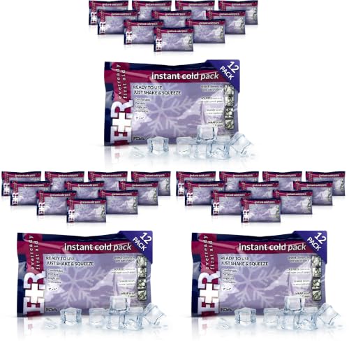 Image of Ever Ready First Aid Disposable Cold Compress - Instant Ice Pack for Injuries, Swelling & Pain Relief - 4.5 inch x 7 inch - 36 Pack
