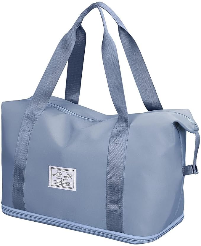 Nylon Duffle Bag for Travelling |Waterproof and Large Travel Bag for Women's Luggage | Expandable & Multipurpose Large Capacity Weekender Carry Bag (Blue)-image-49