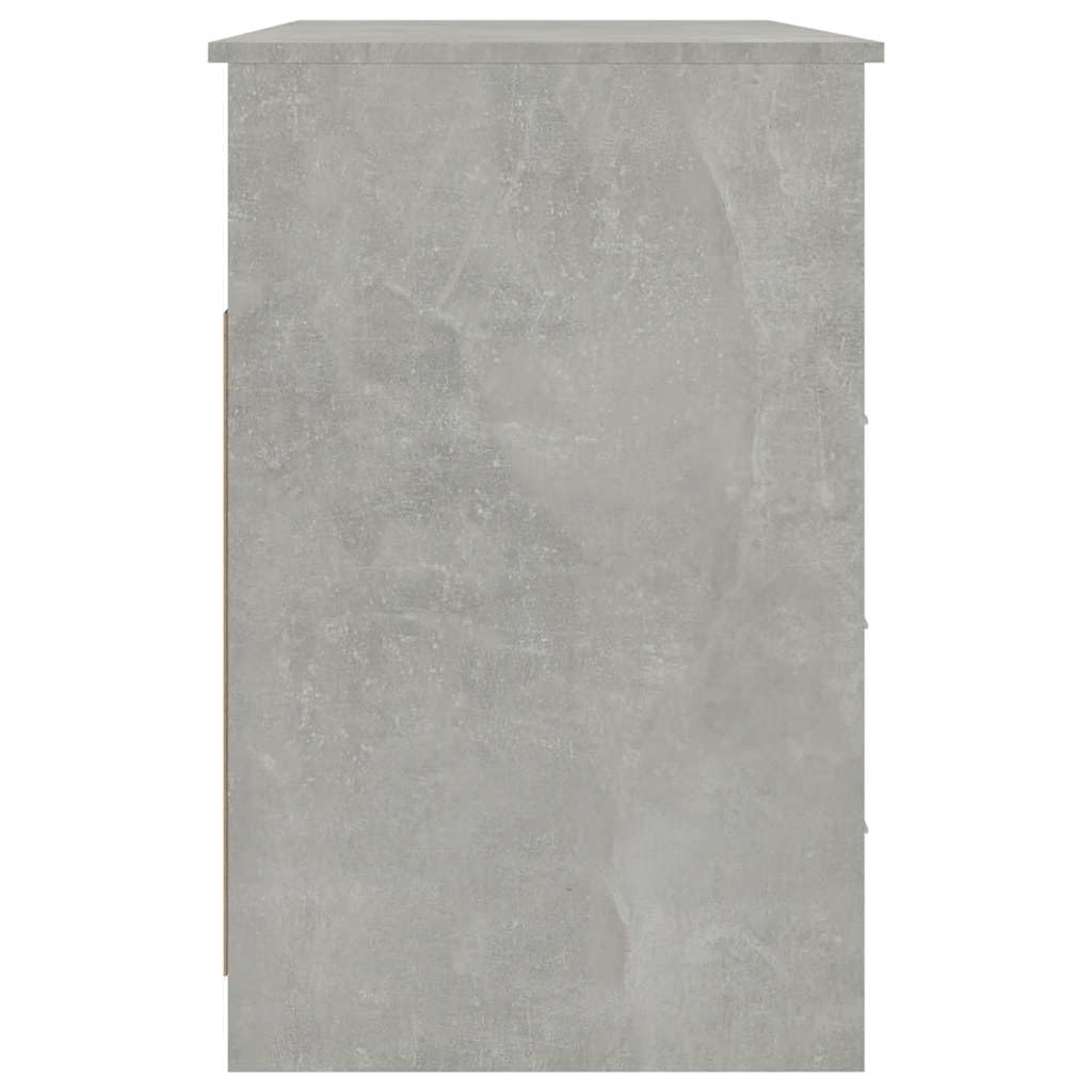 Scrivania con Cassetti Grigio Cemento Porta PC 102x50x76 cm | Mobile salvaspazio ideale per lo studio e la camera da letto, per organizzare documenti e accessori da ufficio.