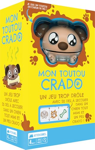 Asmodee - Mon TOUTOU CRADO - Exploding Kittens - Giochi da tavolo - Gioco di dadi Famiglia - Bambini dai 4 anni - 2 ai 4 giocatori - 10 min - Versione francese