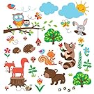 Into the Woods Baby / Nursery / Kids Room Decorative Peel and Stick Wall Art Sticker Decals for Boys and Girls