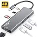 Produktbild Swonuk USB C HUB HDMI 4K, StillCool 7-in-1 Type C Adapter mit 3 USB 3.0 Anschlüssen, Fast Charge Port, SD/TF Kartenleser für MacBook Air,MacBook Pro 2018,Samsung S8/S9,Huawei Mate 20,P20,usw