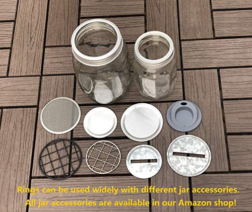 Thinkchances 001-006-001 Food Safe And Bpa Free Silver Stainless Steel Rust Resistant Screw Bands/Rings For Mason, Ball, Canning Jars thumb #5