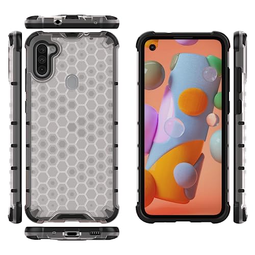 Ή@ for Samsung Galaxy A11 }zP[X,Ή@ for Samsung Galaxy M11 Jی h~yn[hPC+TPUz2in1X}zP[X White