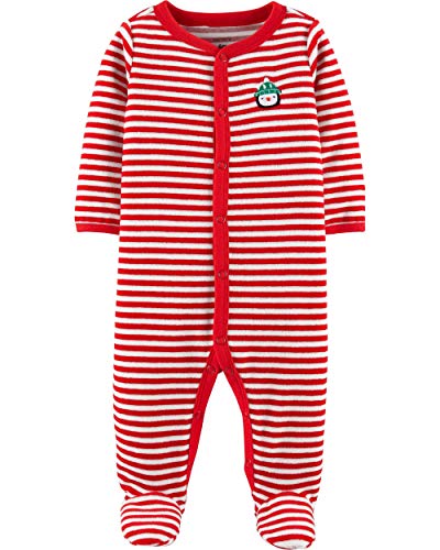 Carter's Baby Boys' Christmas Snap-Up Velour Sleep & Play (6 Months) Red