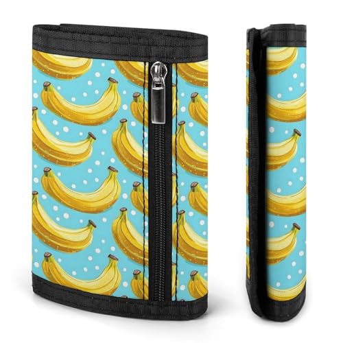 Cute Banana Print Wallet for Men, 8 Credit Card Holder Slim Minimalist Front Pocket Small Mens Bifold Wallets2