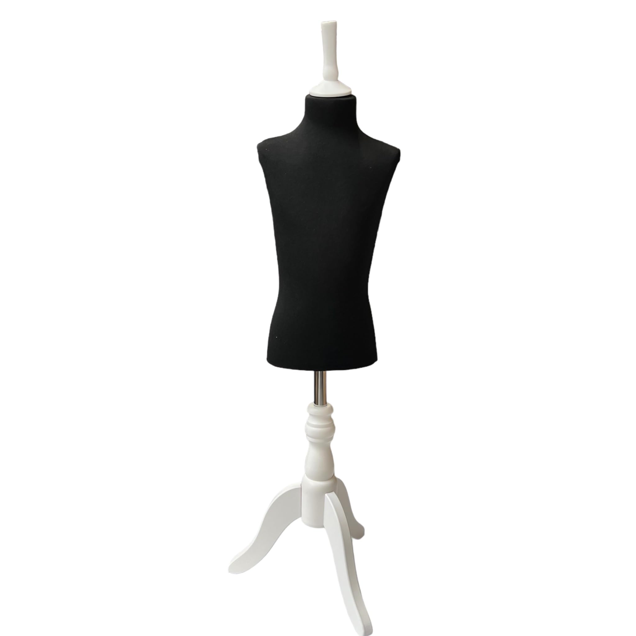 The Shopfitting Shop Milan - Manichino da sarto per bambini 4-5 anni, con base a treppiede in legno bianco