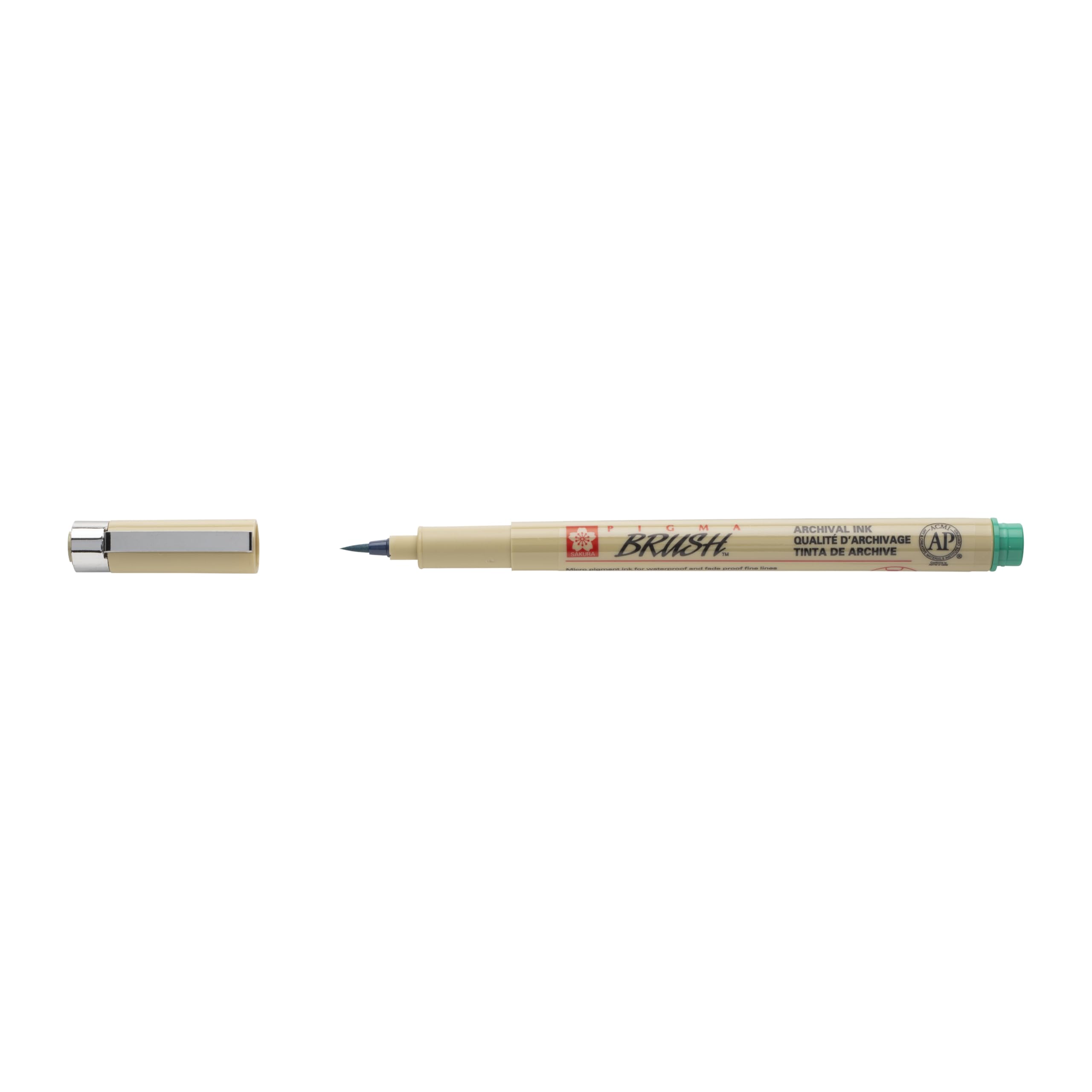 SAKURA Pigma Brush Marker - Green - Flexible Soft Brush Tip - Waterproof, Fade Resistant, Quick Drying Ink - Ideal for Illustrating, Hand Lettering, Drawing, Calligraphy