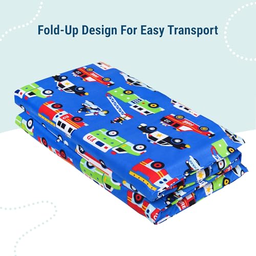 Image of Wildkin Kids Microfiber Nap Mat Cover - Soft, Durable & Fits 1.5 inch Vinyl Sleep Mats (Heroes)