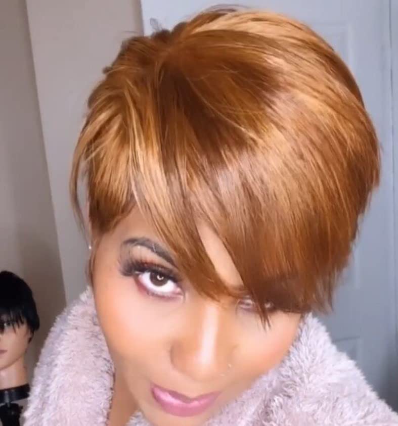 FCHW Short Pixie Cut Hair Wig Short Hairstyles Synthetic Wigs For Women Popular Fashion Wigs Heat Resistant Hairpieces Women's Wig (s3692) image 4