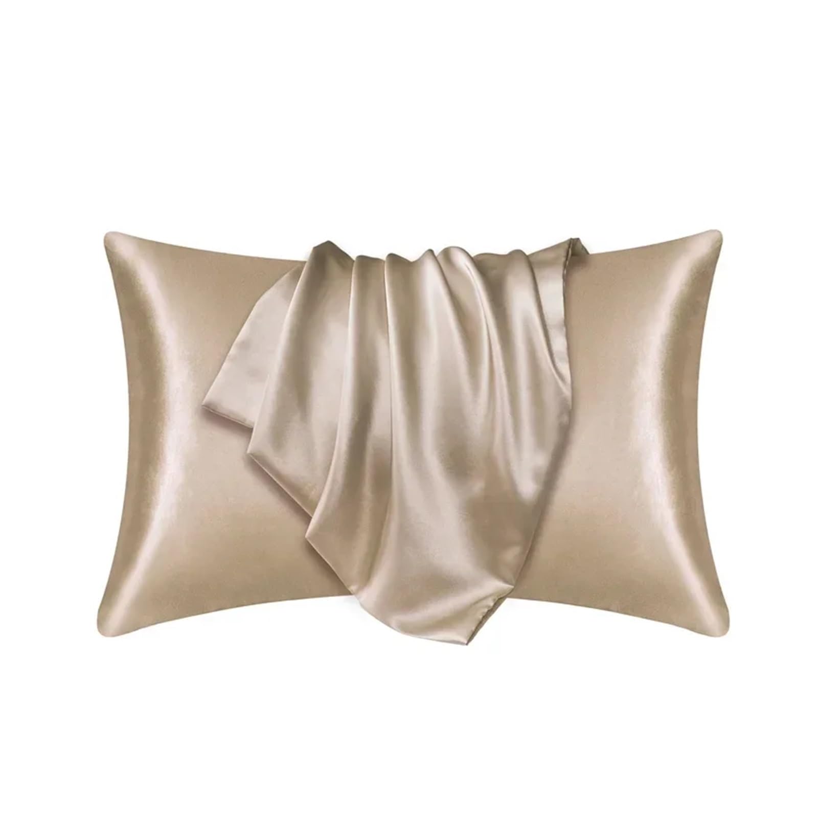 Silk Pillowcase Silk Pillowcase Pillow Cover Silky Satin Hair Beauty Pillowcase Comfortable Pillow Case Home Decor Pillow Covers(Champagne,51cmx66cm)