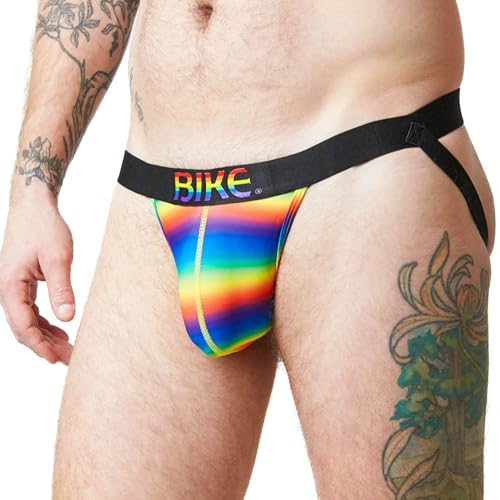 Athletic Pride Jockstrap | Soft Moisture-Wicking Pouch for Breathable Comfort | Durable Rainbow Elastic Waistband2