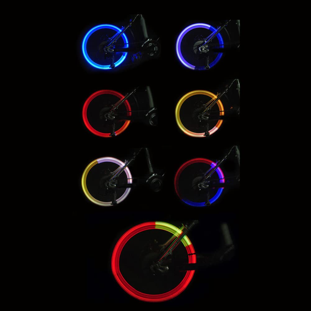 MAKIVI Fietslicht zonder batterij Mountainbike Fietslicht Fietslichten LEDs Band Ventieldoppen Wiel Spaken LED BL0157