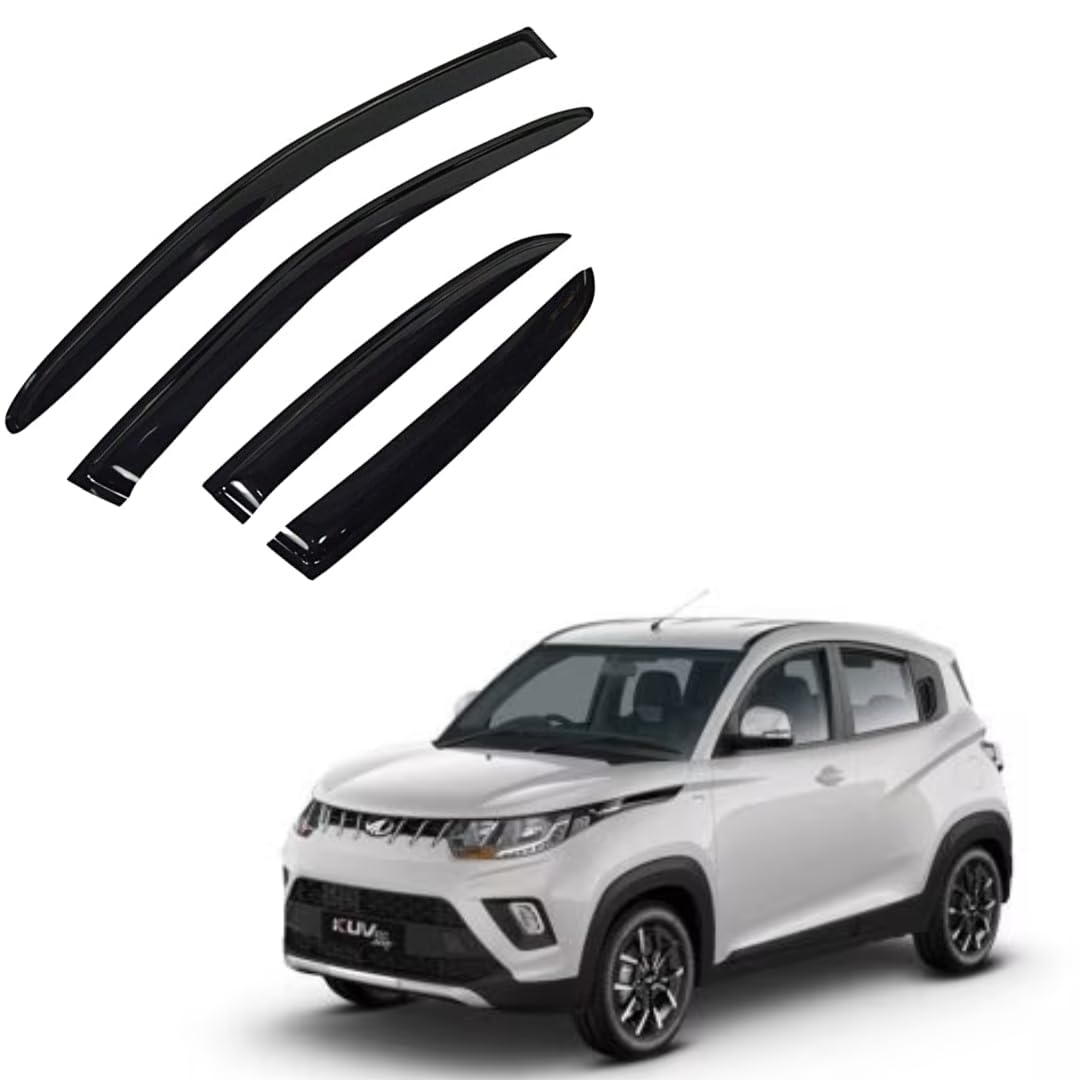 ORISTO Car Rain Wind Door Visor Non Breakable Deflector Compatible with (KUV 100)