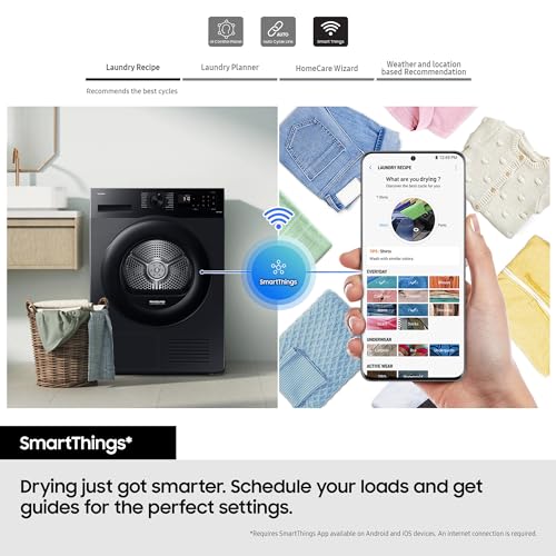 Samsung DV80TA020AX/EU with OptimalDry, Freestanding Heat Pump Tumble Dryer - Image 8