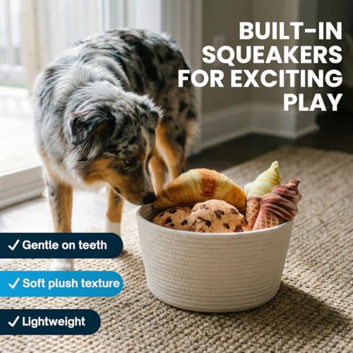5 Juguetes de Peluche para Perro Set Interactivo miniatura 3