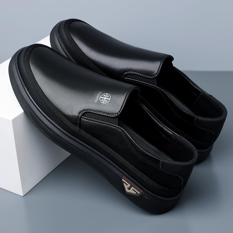 Image of Trsorini Mens Casual Shoes Soft Comfortable Flat Lightweight Moccasin Classic Breathable Leather Men's Shoes