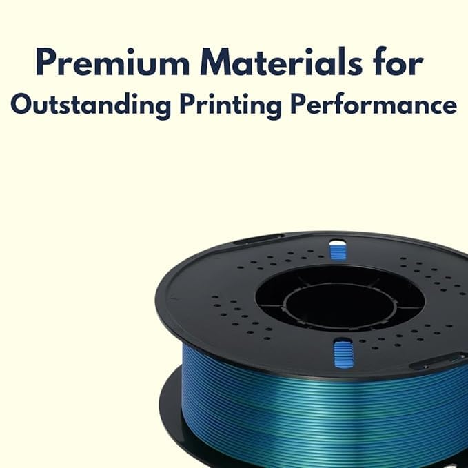 Image of FiLAMONT PLA Silk Filament 1.75mm, 3D Printer Filament, Shiny Silk 1.75 PLA Filament, 1kg(2.2Lbs) /Spool (Rainbow Blue)