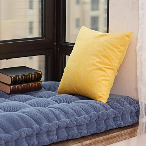 Coussin de banc en velours côtelé vert 55x155 cm d'une élégance rare - 3