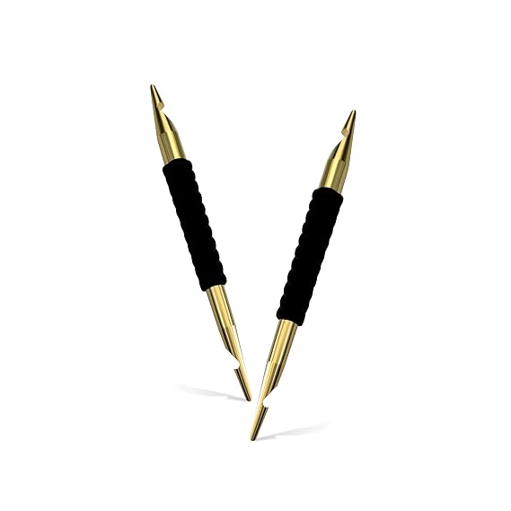 Locsanity Interlocking Dual Ended Dreadlock Loc Tool Sisterlocks, Microlocks, Small Locs and Medium Locs Redesigned Metal 24ct Gold Plated (Gift Set)