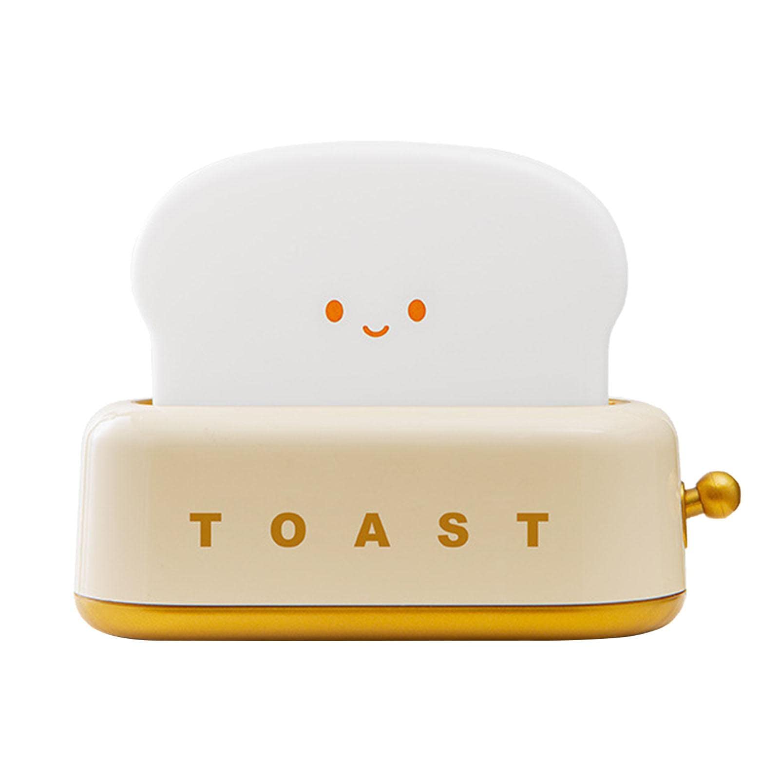 Niktule Bread Night Light - Cute Room Decor Toaster Night Light,Rechargeable and Timer Setting Nursery Night Light, Bedroom Bedside Light for Girls Boys