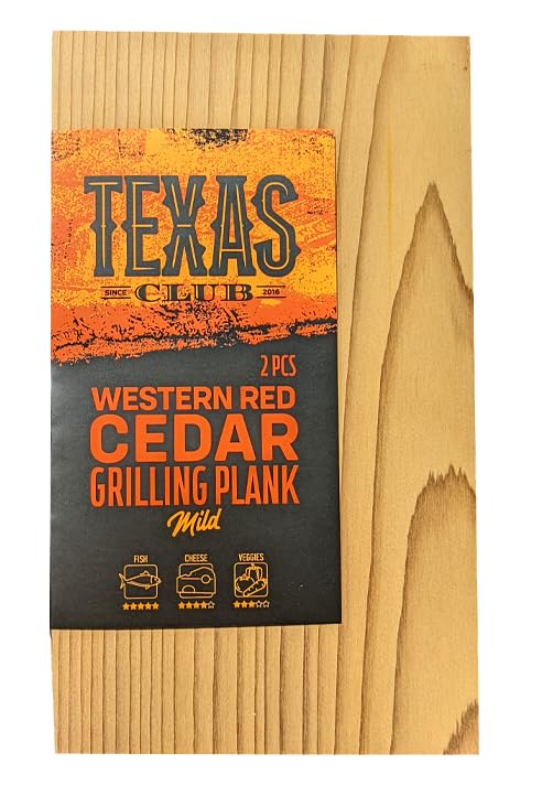 TEXAS CLUB - 2 Placche di Faggio per Barbecue, Assi per BBQ, Tavolette Ideali per Pesce, Maiale, Carne Rossa, Frutta e Verdura, Riutilizzabili da 1 a 3 Volte, Misura 25 x 15 x 1 Cm