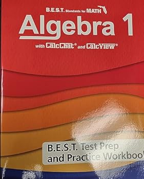 Paperback Algebra 1 BES.T. WITH Chitchat and CalcView Test Prep and Practice Workbook Book