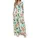 HOOYON Women's Autumn Casual Floral Printed Long Maxi Dress
