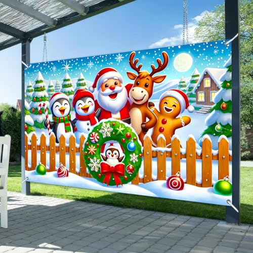 Banner Navideño BlissYard 71x43 Inch con Personajes miniatura 2
