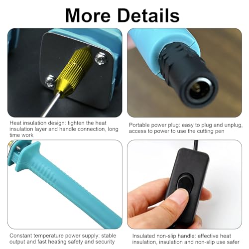 Foam Cutter Electric Hot Wire Foam Cutter Kit Foam Cutting Pen Set 30W 10cm Styrofoam Cutting Pen With Power Adaptor Electric Cutting Machine Pen Tools Kit For Art Making Foam Carving