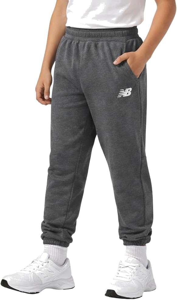 New Balance Boys Sweatpants - Active Performance Fleece Boys Joggers with Drawstring Waist - Athletic Pants for Kids (8-20)