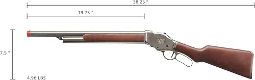 Miniatura 14 de Golden Ball & Eagle 1887 - Escopeta de metal completa con palanca larga, eyección de carcasa realista, madera real, 300 FPS Negro