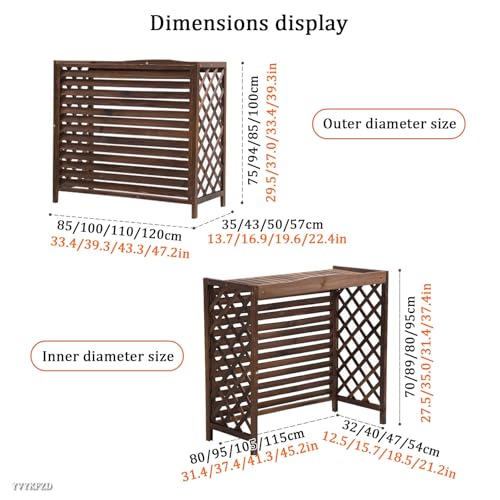Couverture de climatisation en bois pour cacher un moteur extérieur - 6