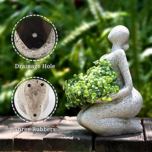 Aclema Large Planters For Outdoor Indoor Plants Head Face Planter Pot Unique Succulent Planters Flower Vase With Drainage Hole New Life #TOP2