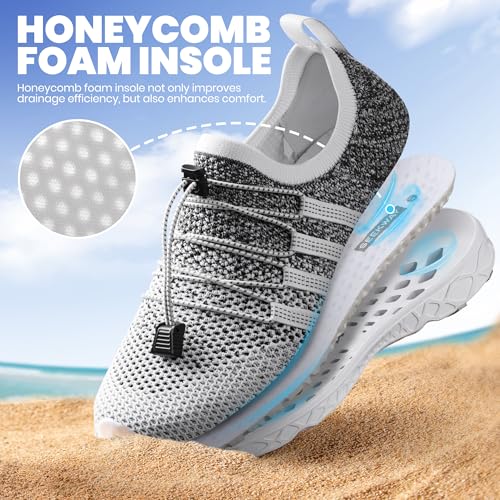 Image of SEEKWAY Mens Womens Water Shoes Quick Dry Aqua Shoes Barefoot for Beach Surf Hiking Pool Water Sports