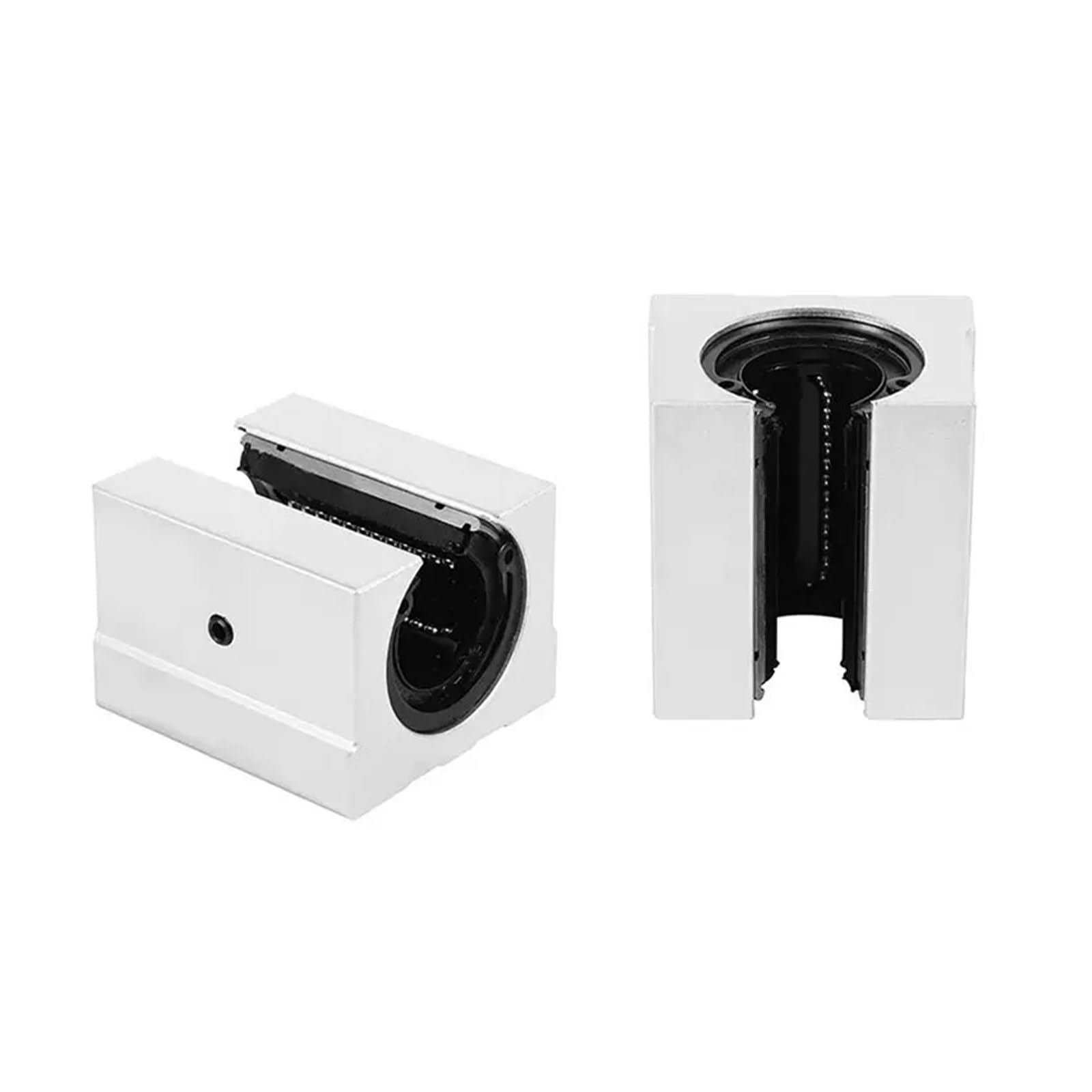 Bloc en Aluminium SBR16UU, roulement à Billes à Mouvement linéaire de 16mm, Bloc Coulissant Assorti à l'utilisation du Rail de Guidage linéaire SBR16, pièces CNC, 4 pièces