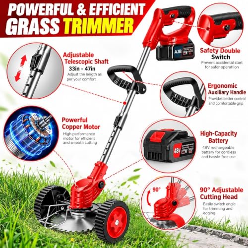 AJB 48V Wireless Rechargeable Edge Cutter 25cm - Image 3