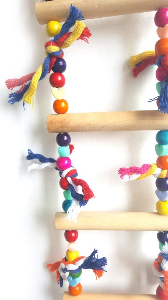 Litewood Wooden Bird Climbing Ladder Bridge Parrot Climbing Bite Toy Parakeet Swing for Cockatiel Conure Parakeet Macaw African Grey Cage Perch Training Tool : Pet Supplies
