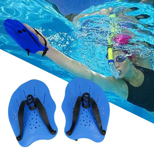 Swimming Hand Paddles Adjustable Swimming Paddle Blue