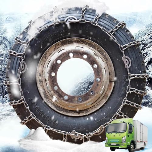 Set of 2 Snow Tire Chains Anti-Skid Thickening Tire Chains for Car SUV Pickup Trucks Van Trucks ATV Semi Trucks Light Truck Heavy Goods Vehicles in Snow,Ice,Sand and Mud 9mm 12.00-20 9mm 8.25-16