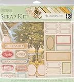 K&Company Ancestry.com Scrap Kit, 12-Inch-by-12-Inch, Family Tree