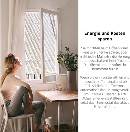 Eurotronic 700200 Comet Wifi 2021 Heizkörperthermostat (Heizen per WLAN, mit Alexa kompatibel, Thermostat zur Regulation der Raumtemperatur von unterwegs, Smart Home Zubehör zum Sparen von Heizkosten)