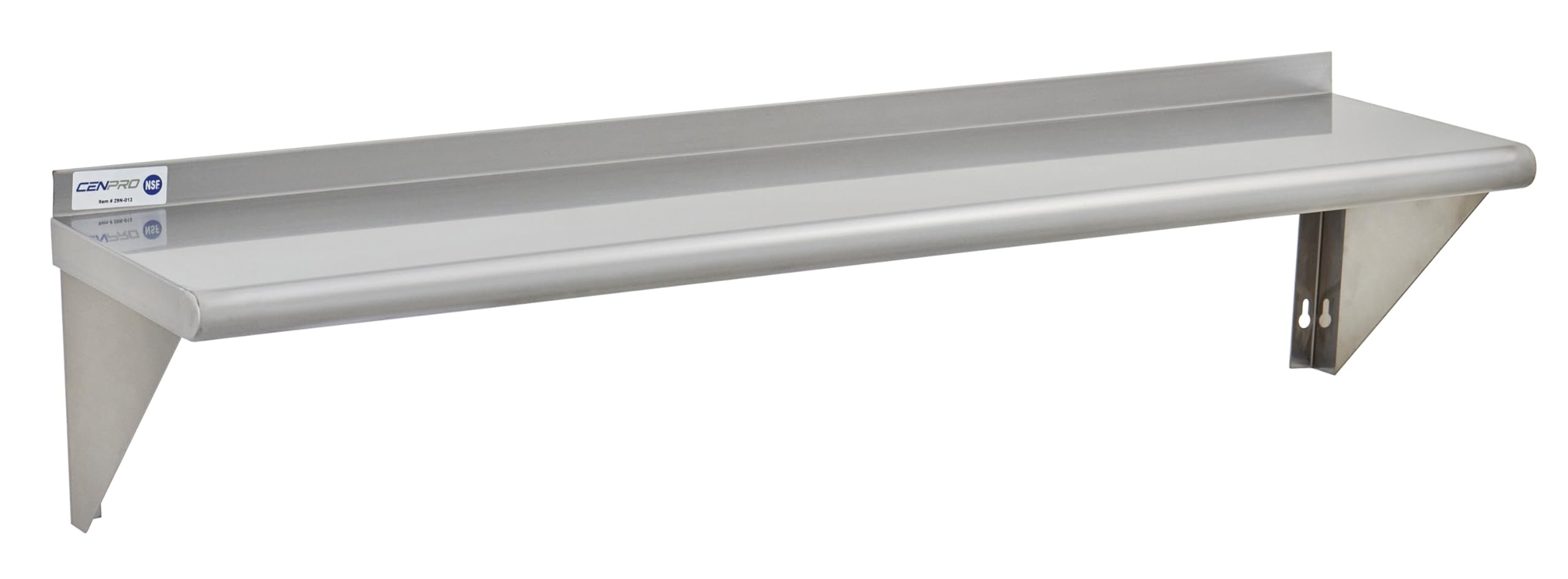 CenPro 29N-020 - Commercial NSF Solid, Stainless Steel Wall Shelf - 48" Wx15 D - 345 lb. Weight Capacity