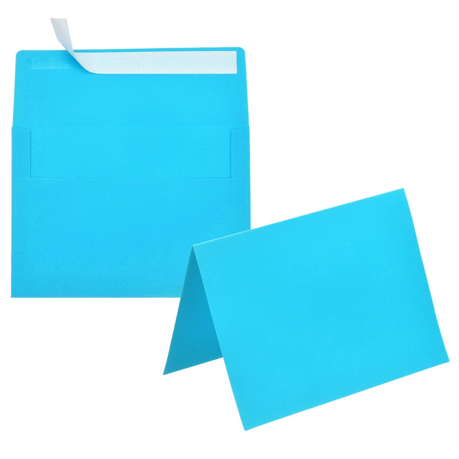 PATIKIL 20Pack Lake Blue 5x7 Envelopes with Cards, Self Seal A7 Envelopes with Folded Cardstock for Greeting Cards Wedding Greeting Birthday Invitations Letter Mailing